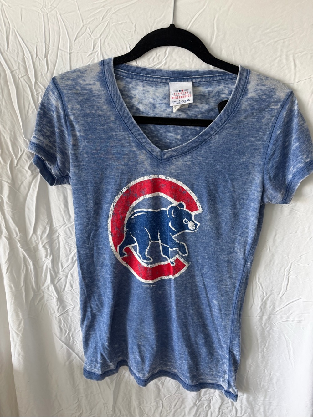Chicago Cubs Blue V-Neck T-Shirt